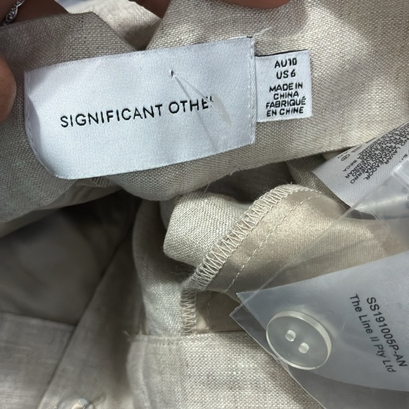 ANTHROPOLOGIE SIGNIFICANT OTHER Zahara Pant 100% linen size 6 - Picture 7 of 13